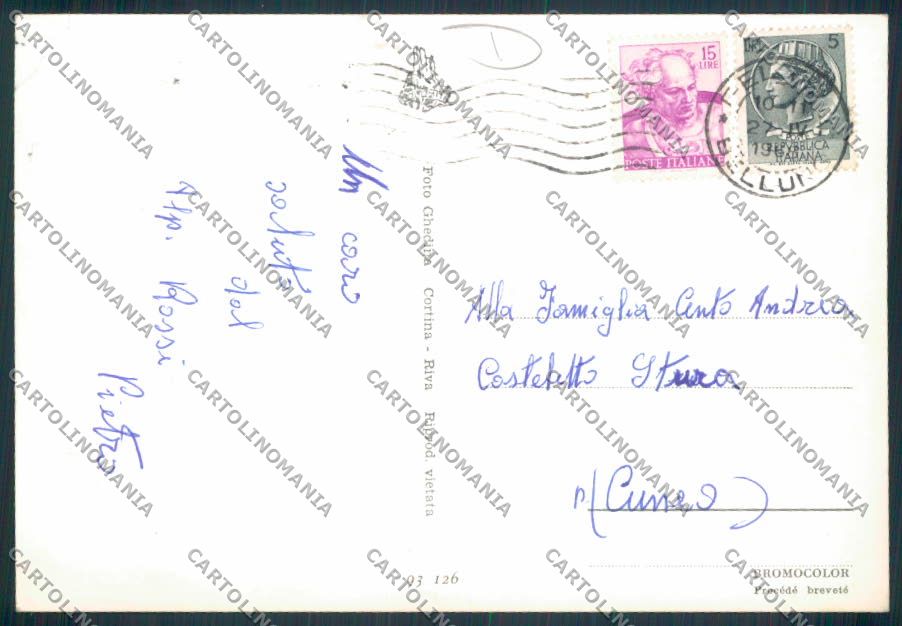 Belluno Pedavena Foto FG cartolina MV4616 – retro