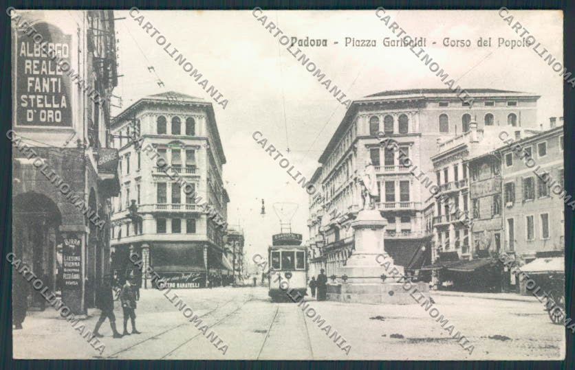 Padova Città Tram PIEGA Garibaldi cartolina MV4712 – fronte