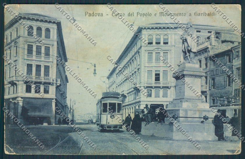Padova Città Tram PIEGHE Garibaldi cartolina MV4715 – fronte