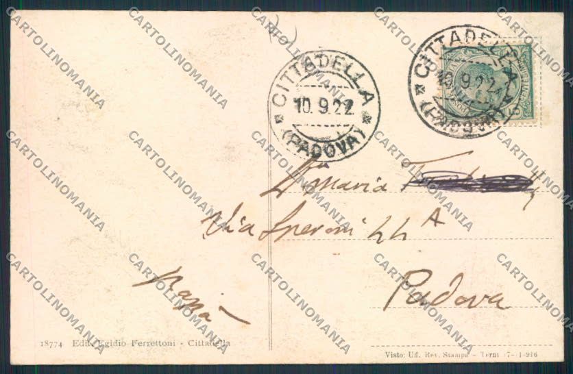 Padova Cittadella cartolina MV4767 – retro