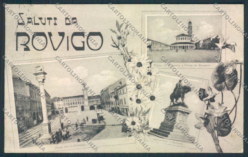 Rovigo Città Saluti da cartolina MV4820 – fronte