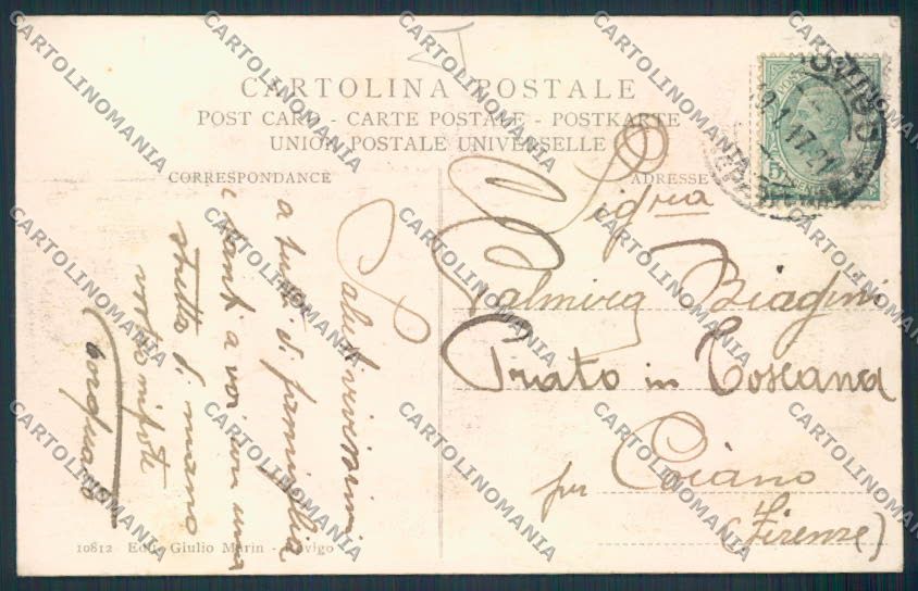 Rovigo Città Saluti da cartolina MV4820 – retro