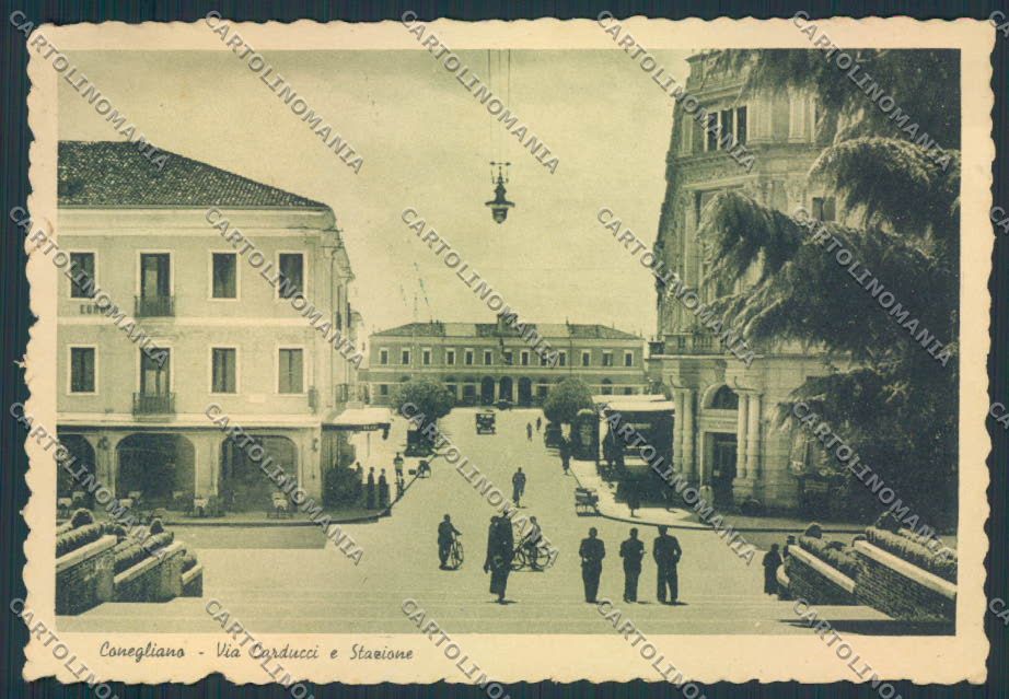 Treviso Coneglians Stazione STRAPPI FG cartolina MV5017 – fronte