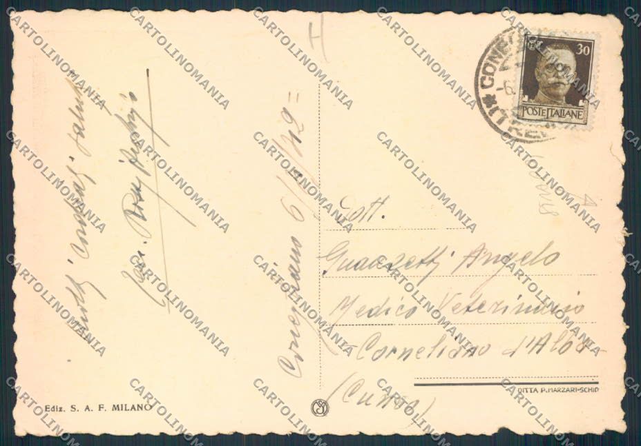 Treviso Coneglians Stazione STRAPPI FG cartolina MV5017 – retro