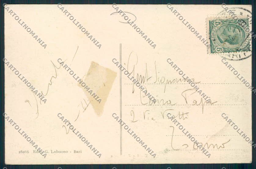 Bari Città ABRASA cartolina MV5027 – retro