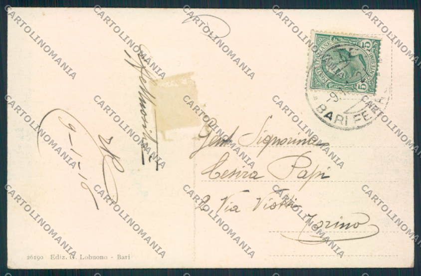 Bari Città cartolina MV5031 – retro