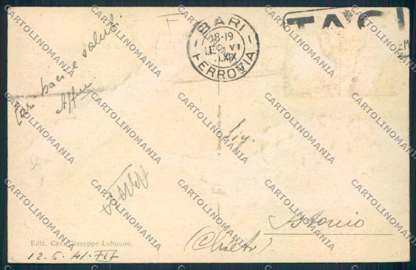 Bari Città ABRASA cartolina MV5054 – retro