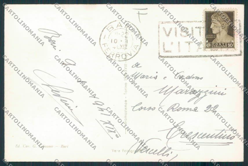 Bari Città Foto cartolina MV5063 – retro