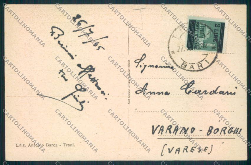 Bari Trani Saluti da cartolina MV5113 – retro