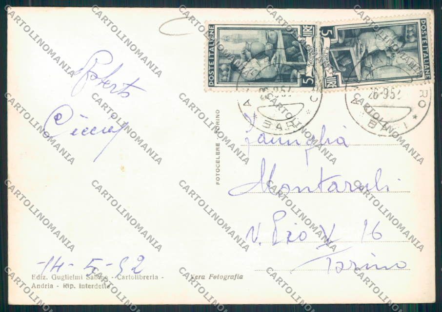 Bari Andria Foto FG cartolina MV5126 – retro