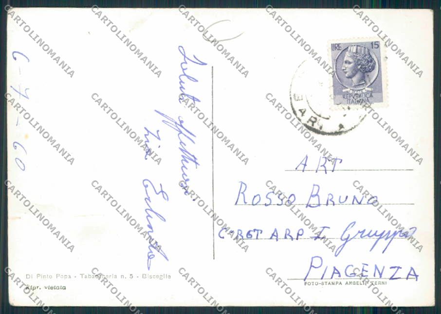 Bari Bisceglie Foto FG cartolina MV5128 – retro