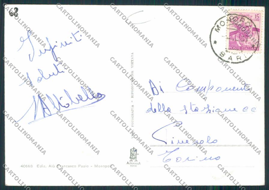 Bari Monopoli Foto FG cartolina MV5133 – retro