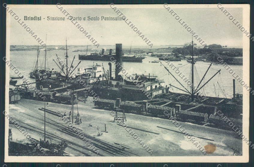 Brindisi Città Stazione Torpediniere cartolina MV5186 – fronte