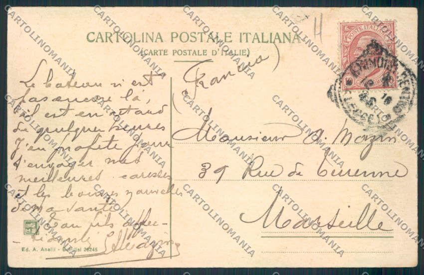 Brindisi Città Veliero cartolina MV5187 – retro