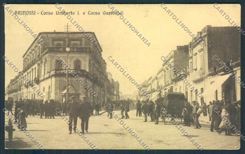 Brindisi Città ABRASA RIFILATA cartolina MV5212 – fronte