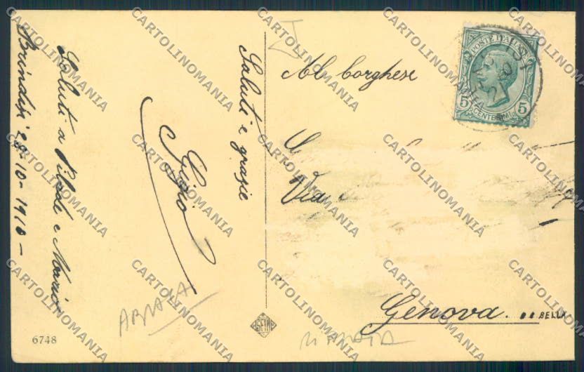 Brindisi Città ABRASA RIFILATA cartolina MV5212 – retro