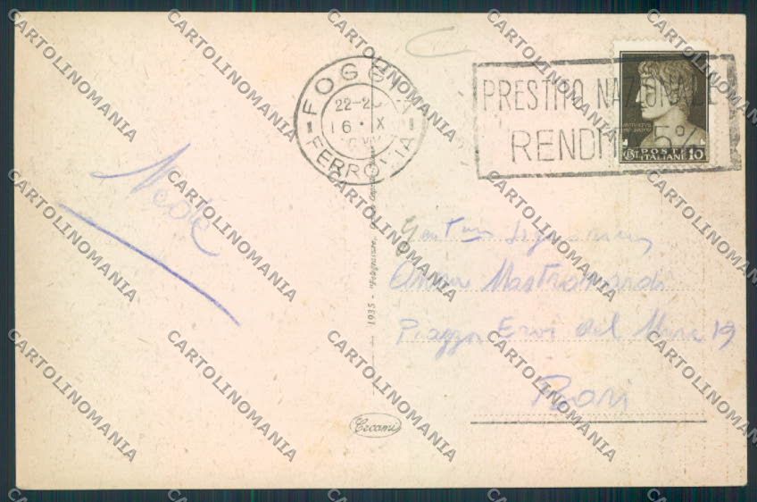 Foggia Città cartolina MV5239 – retro