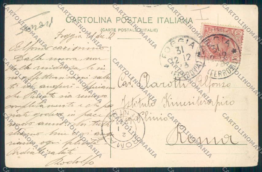 Foggia Città PIEGHE cartolina MV5289 – retro