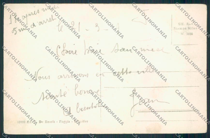 Foggia Città cartolina MV5295 – retro