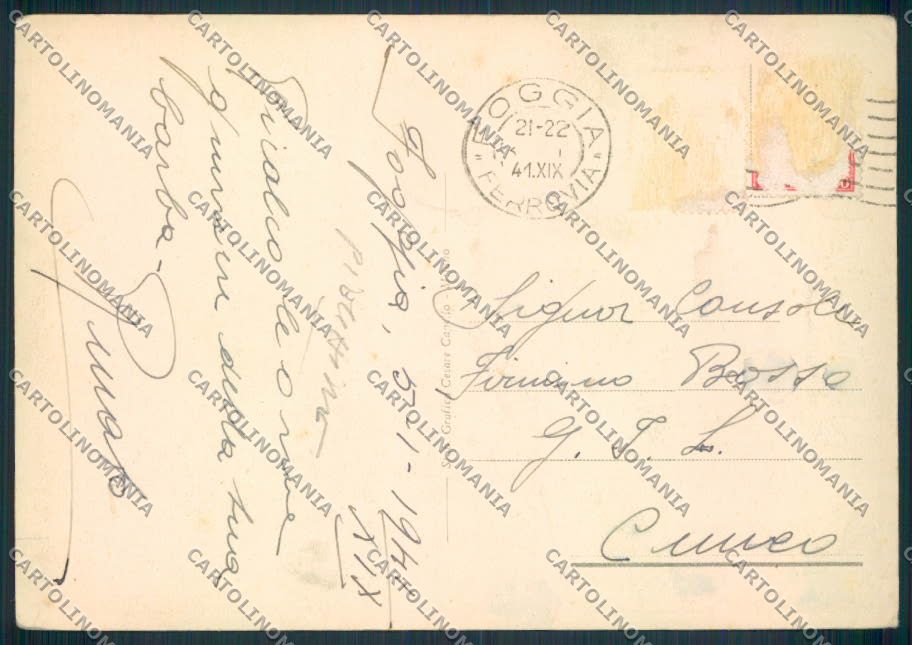 Foggia Città PIEGHINE FG cartolina MV5324 – retro