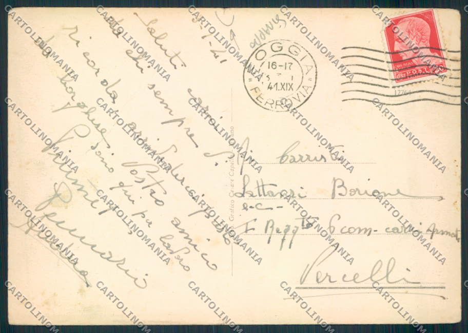 Foggia Città STRAPPINO FG cartolina MV5325 – retro