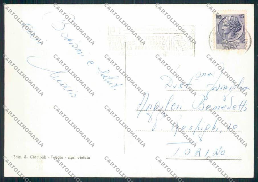 Foggia Città Foto FG cartolina MV5326 – retro