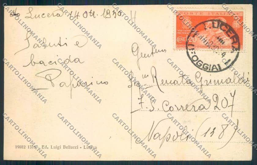 Foggia Lucera cartolina MV5346 – retro