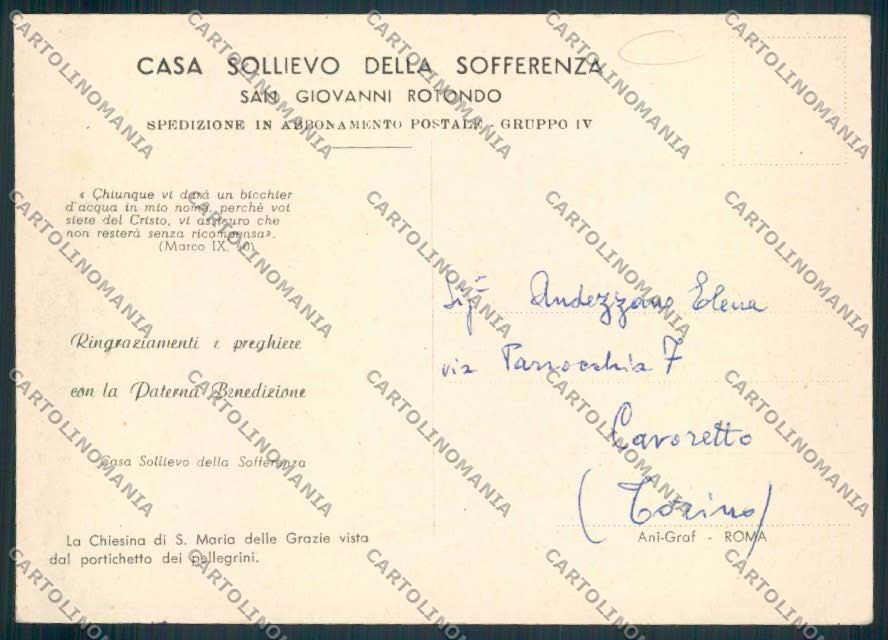 Foggia San Giovanni Rotondo FG cartolina MV5366 – retro