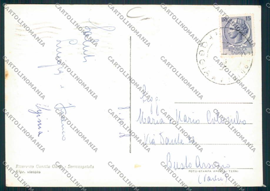 Foggia Serracapriola Foto FG cartolina MV5369 – retro