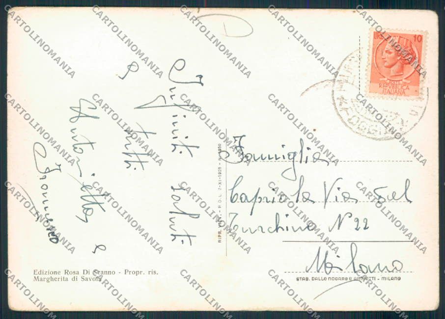 Foggia Margherita di Savoia PIEGHINA FG cartolina MV5374 – retro