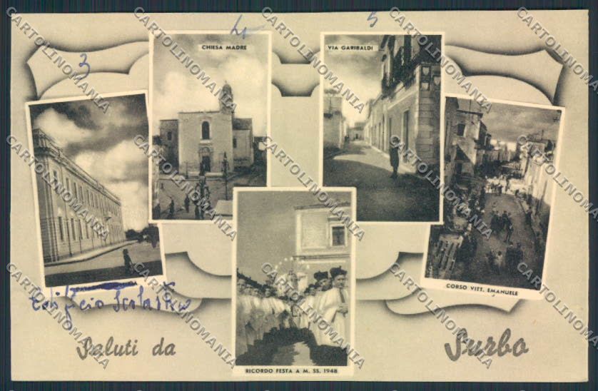 Lecce Surbo Saluti da cartolina MV5447 – fronte