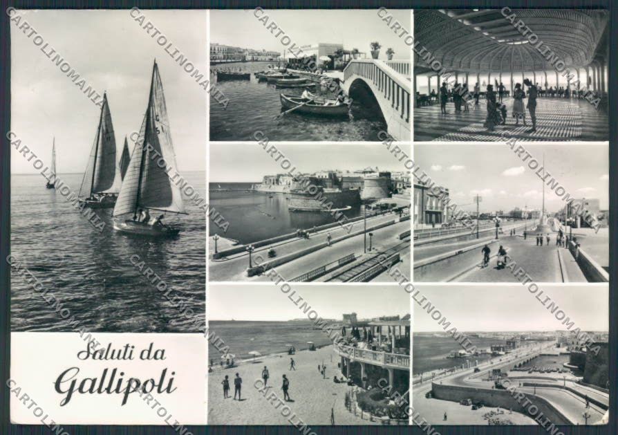 Lecce Gallipoli Saluti da Foto FG cartolina MV5456 – fronte