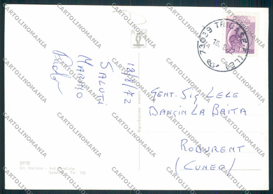 Lecce Tricase Saluti da Foto FG cartolina MV5458 – retro