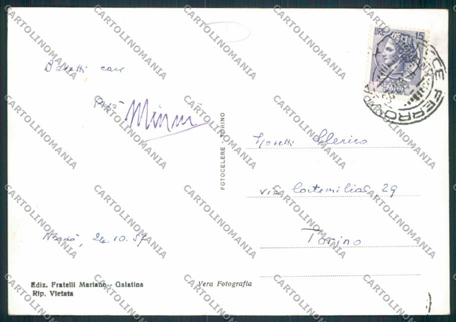 Lecce Nardò Foto FG cartolina MV5462 – retro
