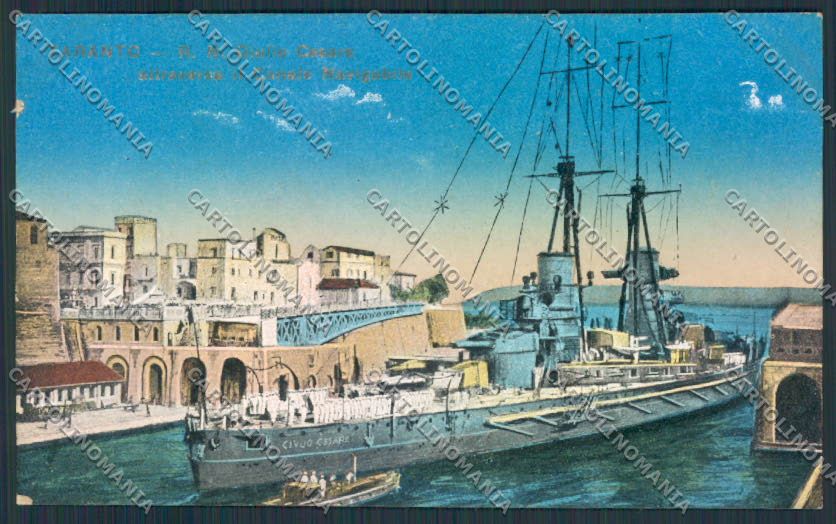 Taranto Marina Nave Giulio Cesare cartolina MV5475 – fronte