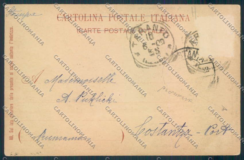Taranto Città PIEGHINA Nave Re Umberto cartolina MV5510 – retro