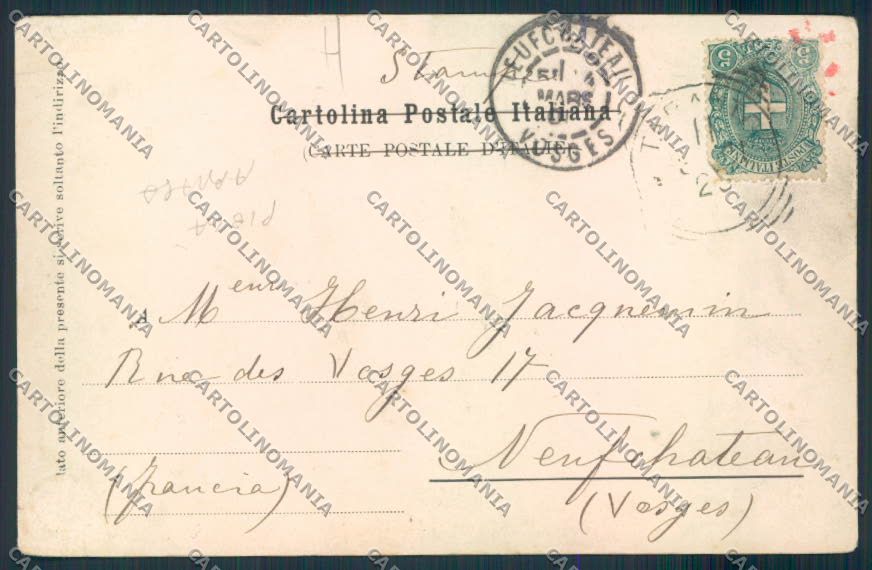 Taranto Città PIEGA ABRASA cartolina MV5511 – retro