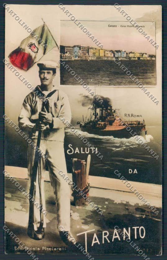 Taranto Città Saluti da Marina Foto cartolina MV5541 – fronte