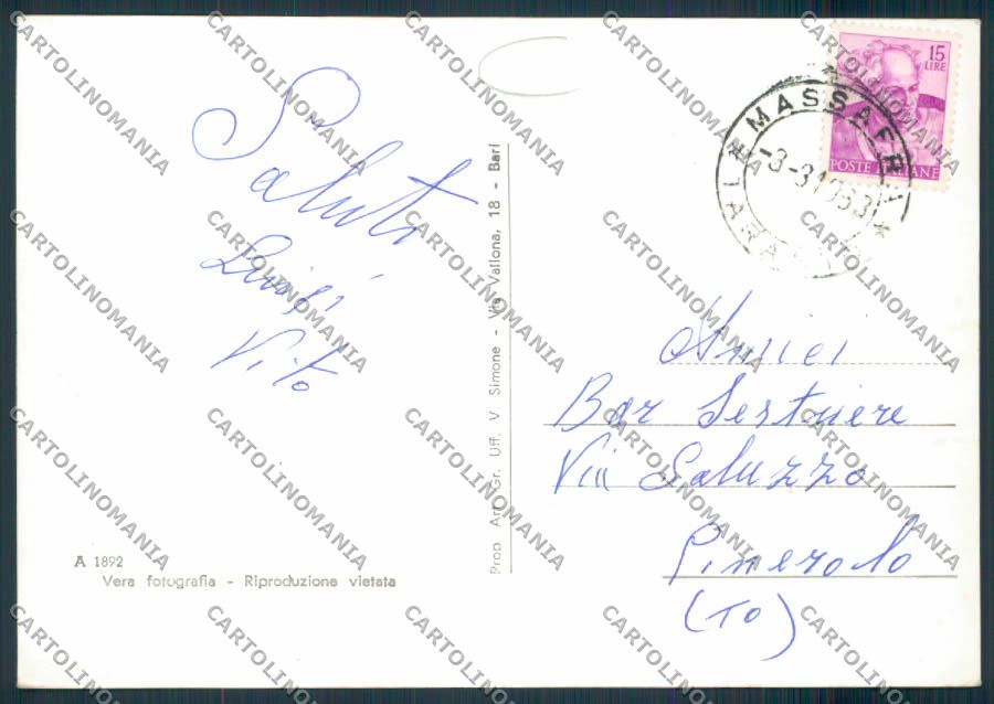 Taranto Massafra Foto FG cartolina MV5562 – retro