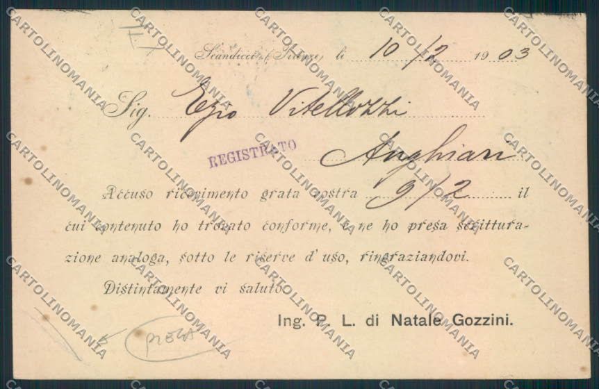 Firenze Città Commerciale PIEGA cartolina MV5582 – retro