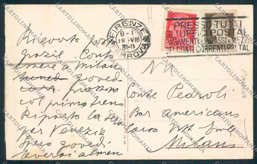 Firenze Città cartolina MV5651 – retro