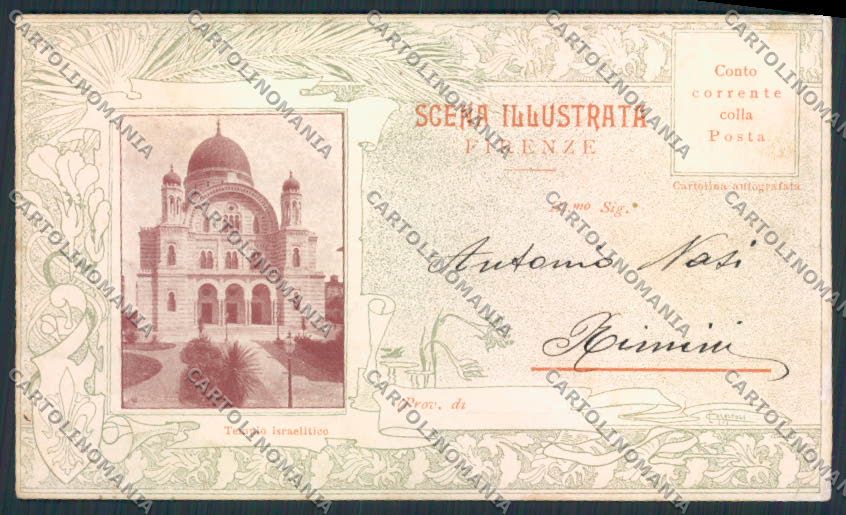 Firenze Città Tempio Israelitico cartolina MV5693 – fronte