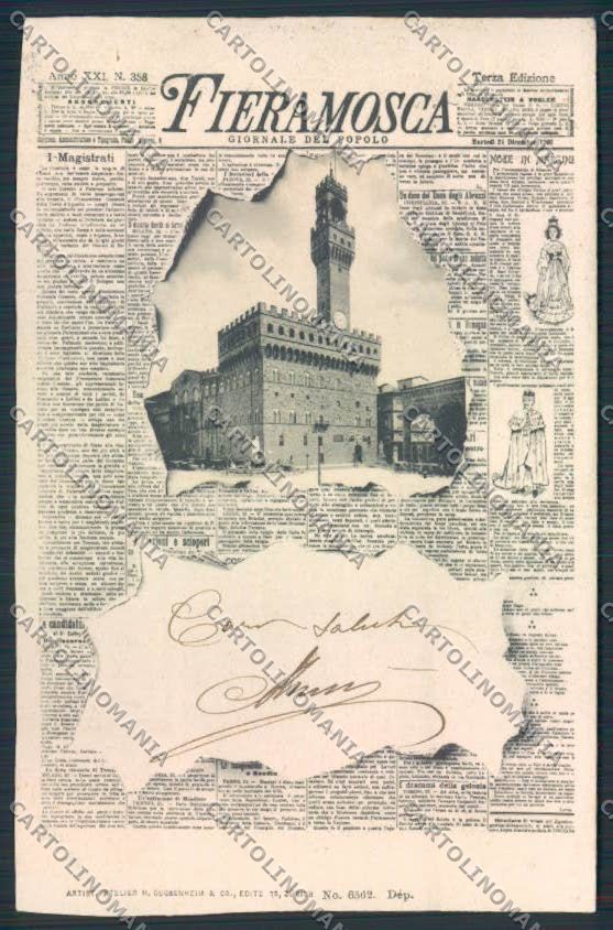 Firenze Giornale PIEGA STRAPPO cartolina MV5702 – fronte