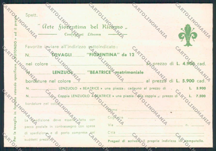 Firenze Città Ricamo FG cartolina MV5715 – fronte