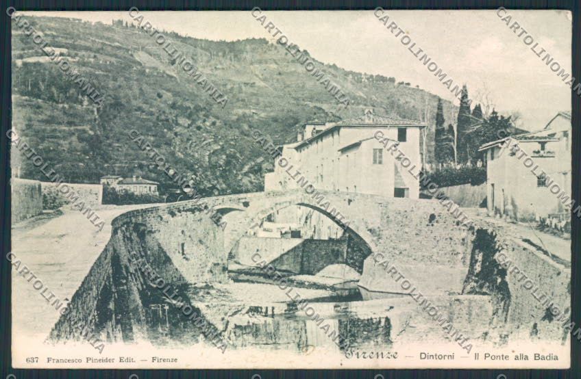 Firenze Ponte alla Badia ABRASA cartolina MV5733 – fronte