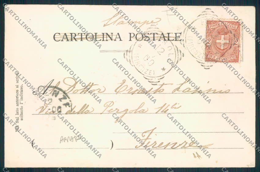 Firenze Ponte alla Badia ABRASA cartolina MV5733 – retro