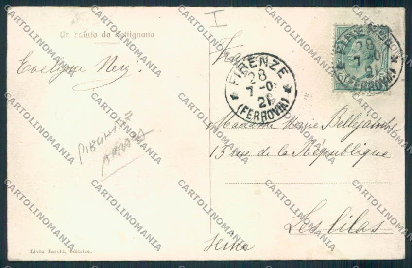 Firenze Settignano PIEGHINE ABRASA cartolina MV5736 – retro