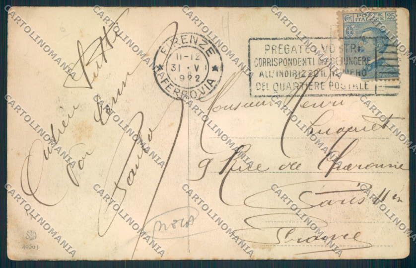 Firenze Città Saluti da PIEGA cartolina MV5770 – retro