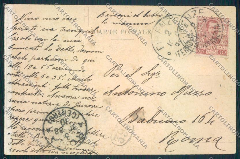 Firenze Città Saluti da cartolina MV5773 – retro