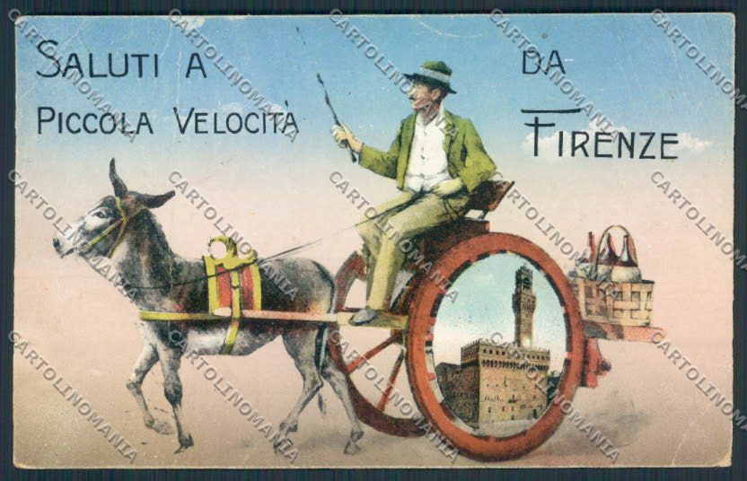 Firenze Saluti PIEGHE STRAPPO cartolina MV5781 – fronte